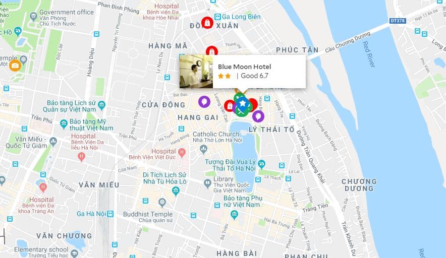 Blue Moon Hotel - Location