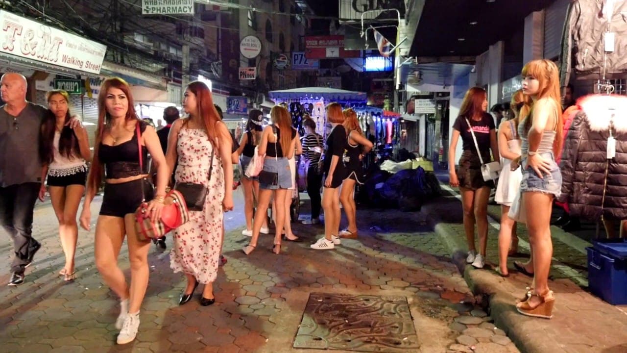 the walking street pattaya - thailand night the walking street pattaya - thailand night