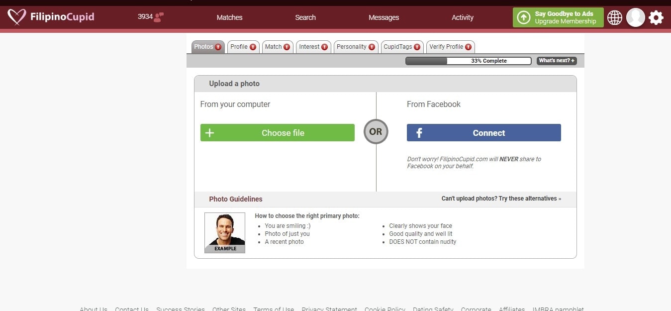 Create your profile and write about yourself