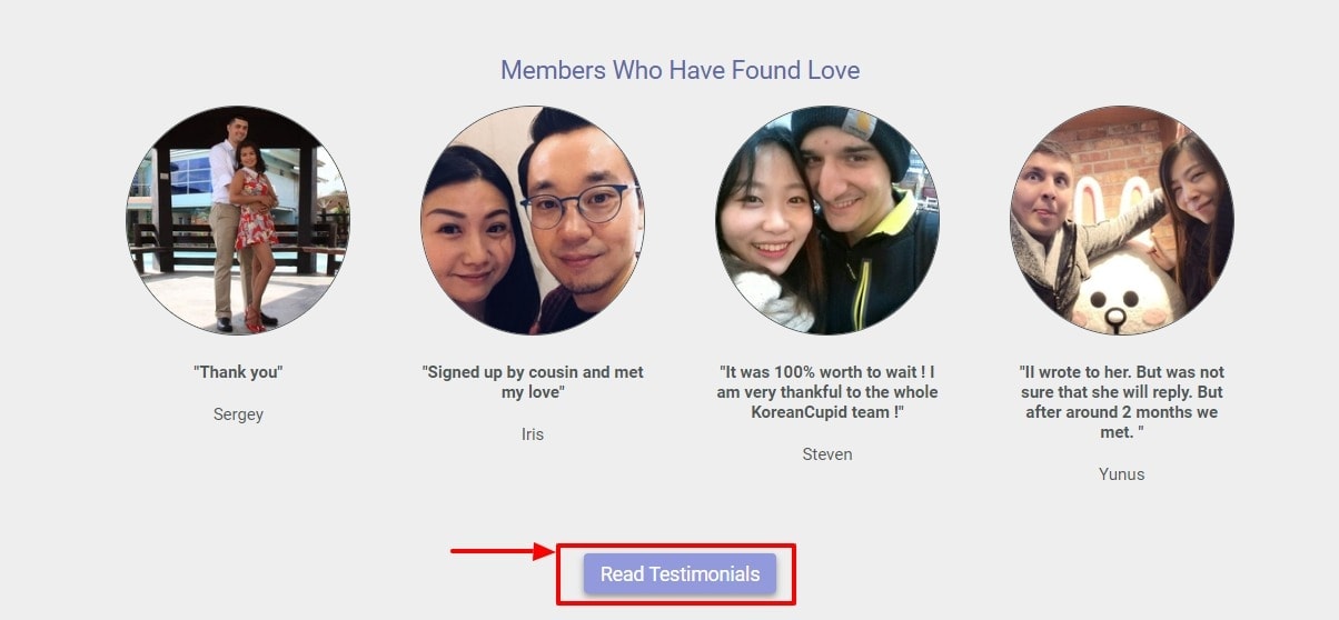 Korean cupid - members testimonials