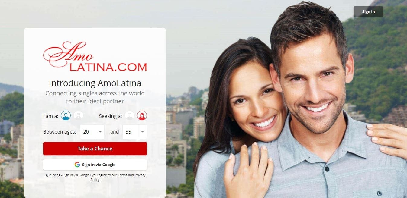 AmoLatina Review Homepage