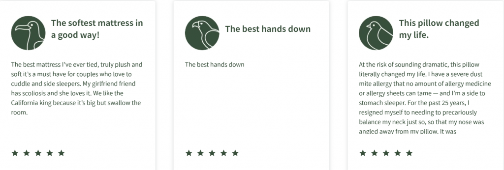 Nest bedding customr reviews