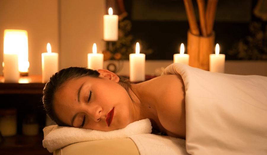 Girl in Thai massage center