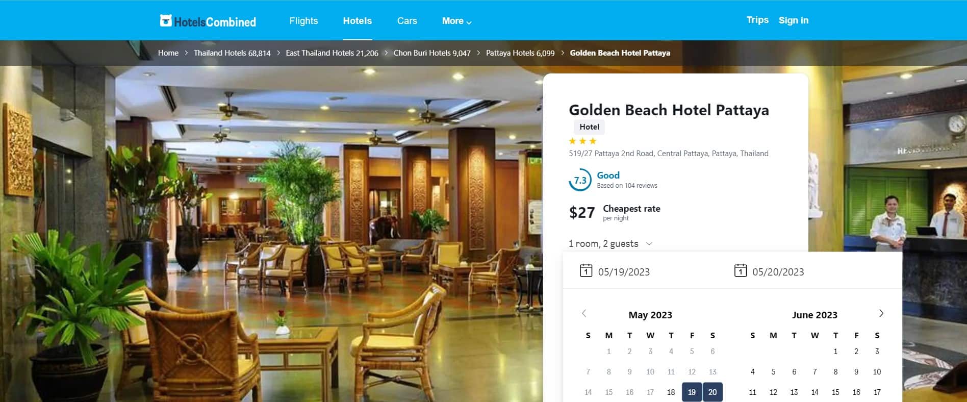 Golden Beach Hotel ,Pattaya